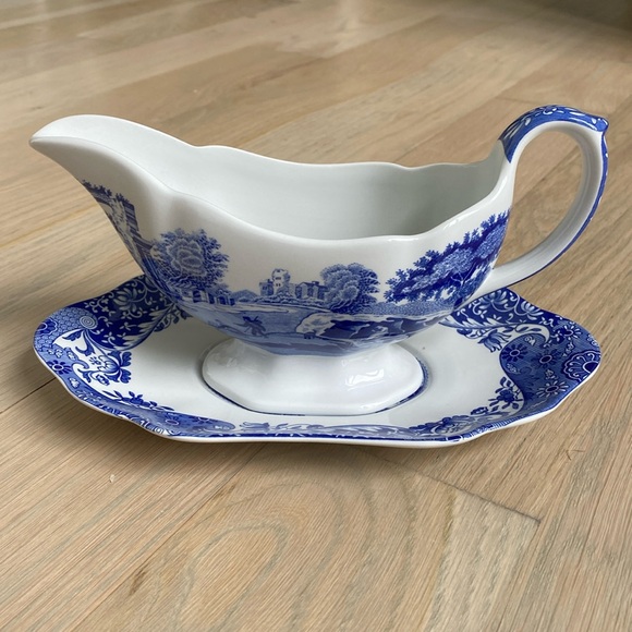 Gravy Boat and Underplate - Spode Blue Italian